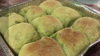 TOASTED MATCHA CHEESE PANDESAL  EASY RECIPE  YUMMY  USING OVEN TOASTER  HANDMADE WITH LOVE [upl. by Arihsaj]