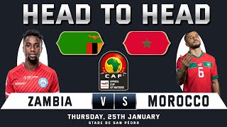 ZAMBIA vs MOROCCO  Africa Cup of Nations  Prediction amp Head to Head Stats  ZAM vs MOR [upl. by Sybil]