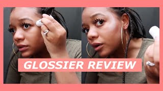 GLOSSIER HALOSCOPE DEW EFFECT REVIEW  TRYING IT ON BROWN SKIN [upl. by Elie255]