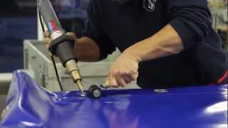 How to Tarpaulin Welding Heat Gun Repairing tarps with hot air gun [upl. by Imoan]