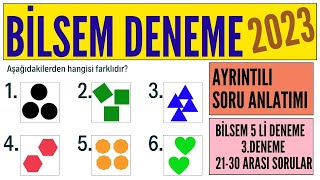 2023 Bilsem DENEME soruları çözümleri I 1 2 ve 3 sınıf bilsem sınavına hazırlık ve konu anlatımı [upl. by Orhtej244]