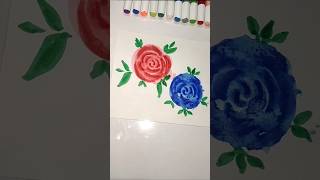 Easy rose flower art artrose brushpen creative [upl. by Festus]