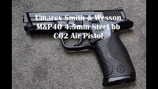 Umarex SampW MampP40 45mm CO2 bb Pistol One Minuteish Overview [upl. by Sybila]