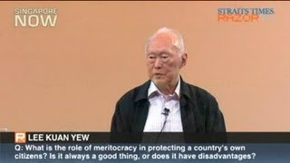 Lee Kuan Yew There are no disadvantages to meritocracy [upl. by Smith18]