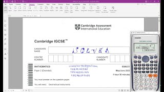 058021MJ23  CAMBRIDGE IGCSE EXTENDED MATHEMATICS MAYJUNE 2023 Paper 21 [upl. by Cosette]