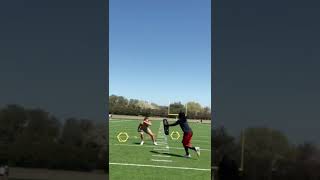 Linebacker Drill focusing on Stopping the Run footballskills linebackers [upl. by Nave]