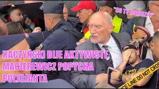 KACZYŃSKI BlJE AKTYWISTĘ MACIEREWICZ POPYCHA POLICJANTA  Dymy na Miesięcznicy  BRI136 [upl. by Selmore]