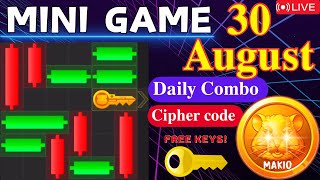 30 August Mini game Slow Step 🔑🐹  mini game hamster Kombat  daily combo  daily cipher cod [upl. by Dorthy]