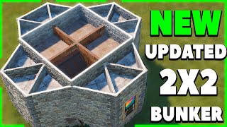 New Updated 2x2 Rust Bunker Base Design 2022 RUST BASE DESIGN 2022 [upl. by Nidnerb]