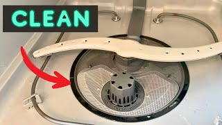 How to Clean and Remove GE Dishwasher Filter Dishwasher Smell Fix [upl. by Aeslek]