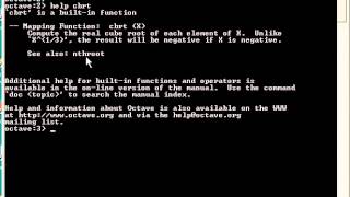 GNU Octave Using the Help command [upl. by Arde]