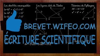 ECRITURE SCIENTIFIQUE Exercice type Brevet Correction  Astuces [upl. by Alysia]