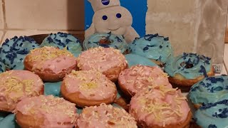 MINI DONAS EXPRES CON HARINA DE PASTEL CON MAQUINITA [upl. by Kemppe]