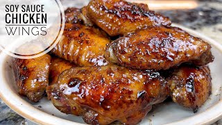 Soy Sauce Chicken Wings  Quick Easy And Flavorful Party Appetizer Recipe [upl. by Enorel]