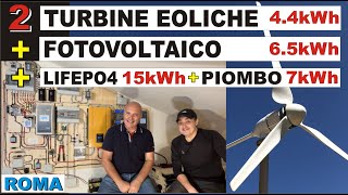 IMPIANTO CON 2 TURBINE fotovoltaico eolico [upl. by Hpesoj]