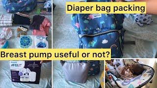 Baby diaper bag packing in Tamil  Breast pump is useful or not 2 months old baby bag packing [upl. by Akeihsal595]