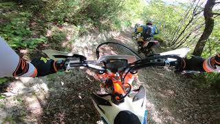 KTM 350 EXCF Six days  Enduro in the forest [upl. by Elocyn]