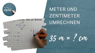 Längen umrechnen Meter und Zentimeter inkl Arbeitsblatt [upl. by Arahat91]