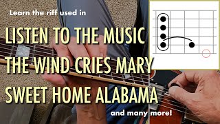 Learn the moveable guitar riff used by Hendrix Skynyrd Doobie Bros and more [upl. by Mareld]