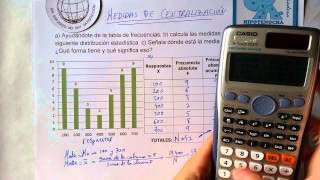 Estenmáticas 1º ESO Ejercicio 4 Medidas de centralización [upl. by Holloway308]