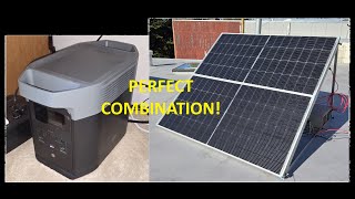 OFFGRID Ecoflow Delta 2 w Renogy 16BB N Type 250w Bifacial Solar Panel [upl. by Notwen]