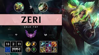 Zeri Top vs Riven  EUW Master Patch 1412 [upl. by Sessilu273]