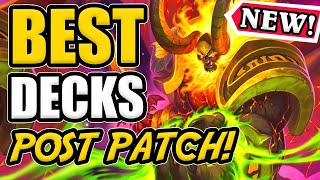 ✅TOP quotNewquot BEST Hearthstone Decks  Post Patch [upl. by Joshia]