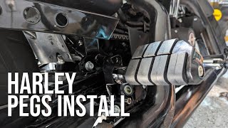 Motorcycle Pegs  Footrest Install  Harley Sportster 883 [upl. by Sesylu334]