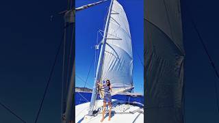 Greece Sailing Around the World Catamaran Yachting Lagoon sailingcatamaran travel sailinggreece [upl. by Ahsiekram]