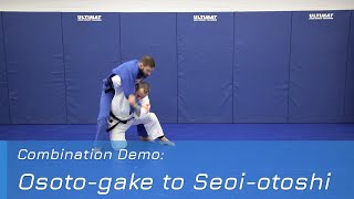 Osotogake to Seoiotoshi  Combination demo [upl. by Earaj409]