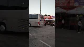 The AlbaniaGreece border Immigration Checkpoint Buses Waiting on the Albanian Side For Greece [upl. by Malory]