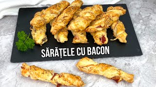 Saratele din foietaj cu bacon si cascaval  egustos [upl. by Anita]