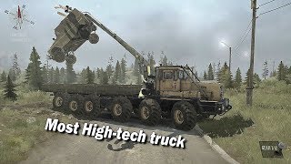 Spintires Mudrunner Most Hightech Vehicle  Kirovets 12x12 truck [upl. by Ariadne75]