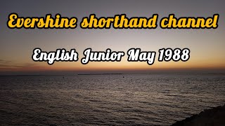 Shorthand English Junior May 1988  80 wpm 7 mins [upl. by Dorey]