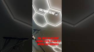 Garage 🔧Glow Up Ceiling Paint amp Lighting Upgrade One Upgrade At A Time smallshop garage [upl. by Trebuh]