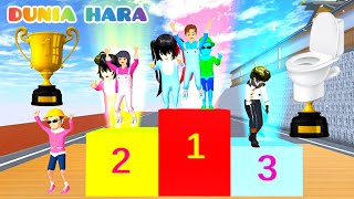 Yuta VS Mio Lomba Parkour Toilet Pelangi Warna Warni Kumpul Uang Ulang Tahun Baby Hara  Sakura [upl. by Saravat]