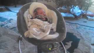 Ingenuity Automatic Bouncer Auto Bouncing 2 Week Old Baby [upl. by Maxa]