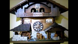 Cuckoo Clock Black Forest Chalet With Dancers [upl. by Melita]