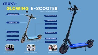 CRONY XM M365 High Configuration Scooter with 7 colors LED with APP Aluminium Alloy Folded [upl. by Atnauqal]