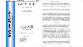 Barbry Allen BL960 Arr by Dan Davison [upl. by Notsirhc]