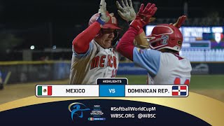 Highlights  Game 14 Mexico vs Dominican Rep  2024 WBSC Mens Softball World Cup  Group A [upl. by Rosene]