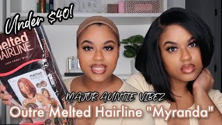 RICH AUNTIE VIBEZ 🔥  NEW 👀 Outre Synthetic Melted Hairline Wig Myranda Review  Courtney Jinean [upl. by Forester]