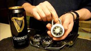 Lock Picking Tutorial Of Home Made Padlock Shims VERY EASY [upl. by Omrelliug]