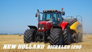 Stropersen met New Holland bigbaler 1290 Akkb Lugtenberg Nieuw Scheemda [upl. by Cida]