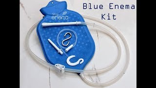 2 Quart Complete Rubber Enema Bag Kit Blue [upl. by Aihtnis]