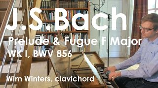 JSBach  Prelude amp Fugue in F Major BWV 856 WKI  Wim Winters clavichord [upl. by Om]