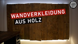 Wandverkleidung aus Holz  Wand selber verkleiden  Upcyling  DIY [upl. by Thanh]