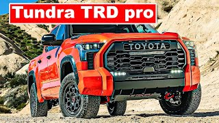 2024 Orange Toyota Tundra TRD Pro  Luxury Pickup Truck in Detail [upl. by Kamal821]