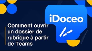 AS iDoceo Rubrique Comment ouvrir une rubrique à partir de Teams [upl. by Aneerol865]