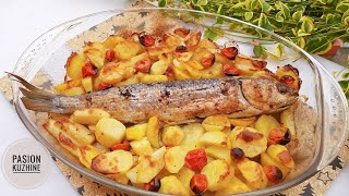 Tavë peshku me patate në furre për 15 minuta gatiOven baked fish and potato [upl. by Sarette]